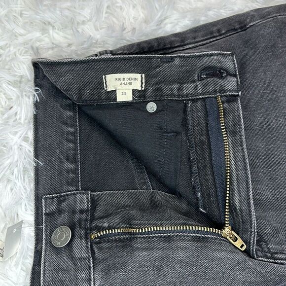 NWT Madewell Rigid Denim High-Waist Straight Mini Skirt in Berridge Wash size 25 - Picture 10 of 13